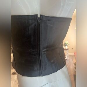 Leather corset top